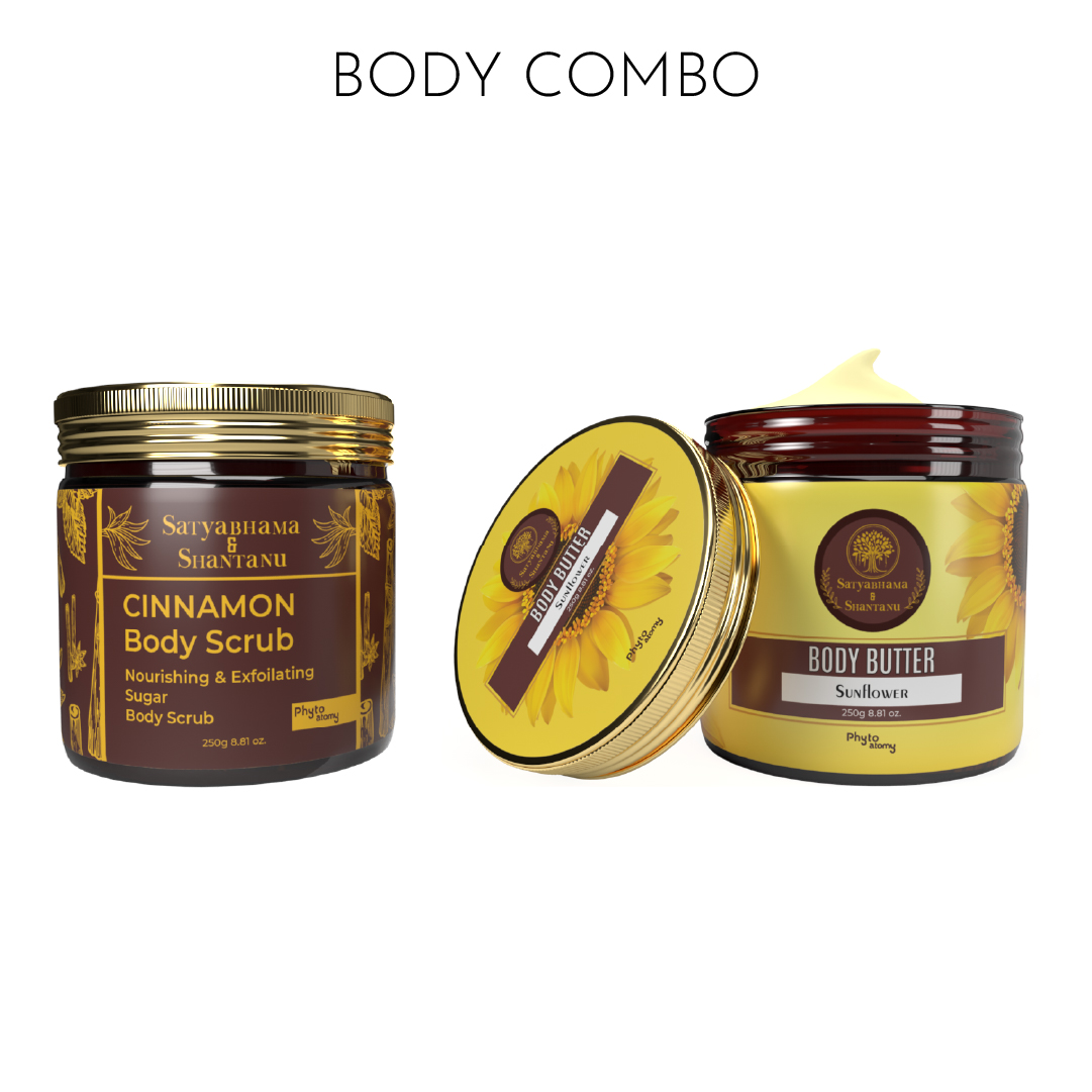 Sunflower Body Butter  (250g) + Cinnamon Honey Body Scrub (250g)